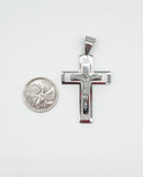 SP-1015, Stainless Steel Small 2 size of cross Pendant-gold, silver,silver black and silver gold color
