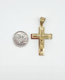 SP-1015, Stainless Steel Small 2 size of cross Pendant-gold, silver,silver black and silver gold color