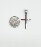 SP-240, Stainless Steel 2 size of Plain Cross Pendant-gold, silver or black color