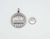 SP-1132, Stainless Steel Last Supper Pendant-gold or silver color, 47mm round, 65mm high, 4mm thick