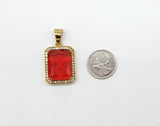 SP-633, Stainless Steel 2 size of 4 colors-red, blue. black and green Pendant