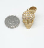 SP-752, Stainless Steel 2 size of Skull Pendant-gold or silver black