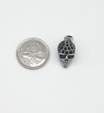 SP-752, Stainless Steel 2 size of Skull Pendant-gold or silver black