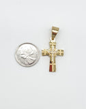 SP-382, Stainless Steel 2 size of Icy Cross Pendant-gold or silver color