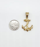 SP-708,Stainless Steel Anchor Pendant-gold or silver color, 25mm width, 45mm high, 4mm thick