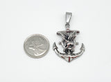 SP-911, Stainless Steel Anchor With Eagle Pendant-gold or silver color, 30mm width, 50mm high, 9mm thick