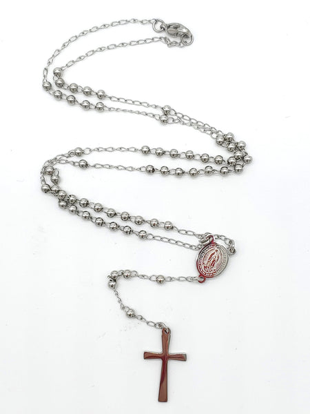 Stainless Steel Rosary-RNU-01, Width-2mm-gold or silver color