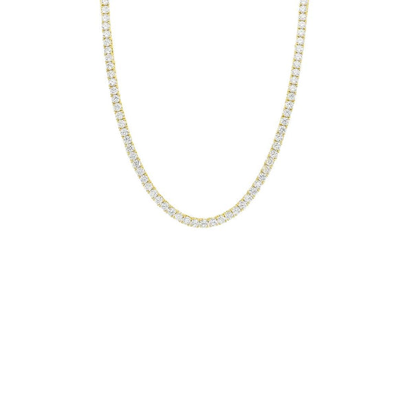 Brass Tennis Chain, 3mm Width, Length 16 inch