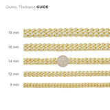 BRN-013-Brass Cuban Chain-Width-12mm, Length-20''