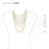 Brass Tennis Necklace, Width-6mm, Length-30''