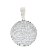 Brass Copper Icy Out Hit Hop Round Shape Pendant-gold or silver color, BRP-63