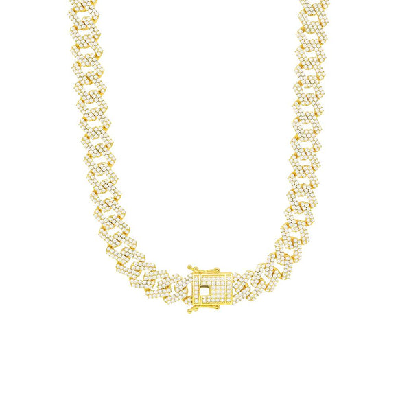 Brass Miami Cuban Chain 14mm Width 24 Inch