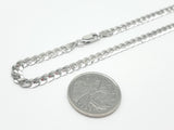 Sterling Silver Cuban Chain Diamond Cut I