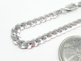 Sterling Silver Cuban Chain Diamond Cut I