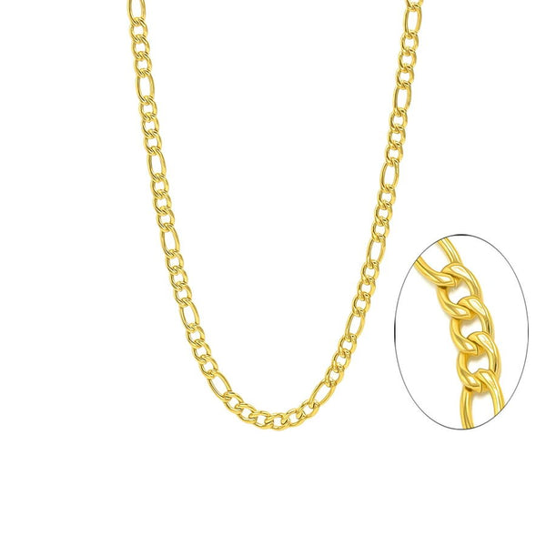 Stainless Steel Figaro Chain -5mm Width, 1mm thick