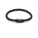 LBM-484, Stainless Steel Leather Bracelet-gold, silver or black color