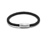 LBM-484, Stainless Steel Leather Bracelet-gold, silver or black color