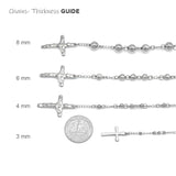 Stainless Steel Rosary Chain-RNU-16, Width 4mm,6mm,8mm