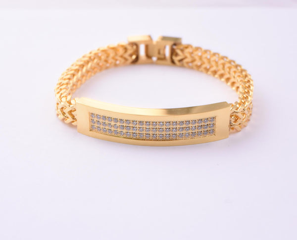 SBM-138,Men Stainless Steel Fancy Bracelet- Width-8mm,Length-8.5'', 4mm thick