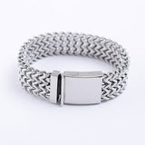 SBM-140,Men Stainless Steel Franco Chain Bracelet Gold Color-13mm or 18mm width, 8.5 inches length, 4mm or 5mm thick
