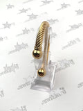 SBM-557, Men Women Regular Bangle Gold and Silver color- Width-6mm, Inside Length-7.5-8''