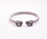 SBM-692, Men and Women Stainless Steel Dragon Head Bangle Width-6mm width, Length-8.5'',4mm thick
