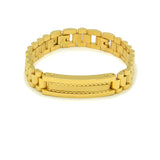 SBM 739, Men Stainless Steel Bracelet-Width-12mm, Length-7.25+1"(added), 3mm thick