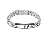 SBM-742, Men Stainless Steel Bracelet gold color-  8" length, 8mm width, 4mm thick