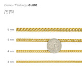 Stainless Steel Franco Chain-Round-3mm width, 3mm thick