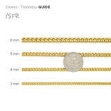 Stainless Steel Franco Chain Square Shape-gold or silver, 4.5mm width, 4.5mm thick