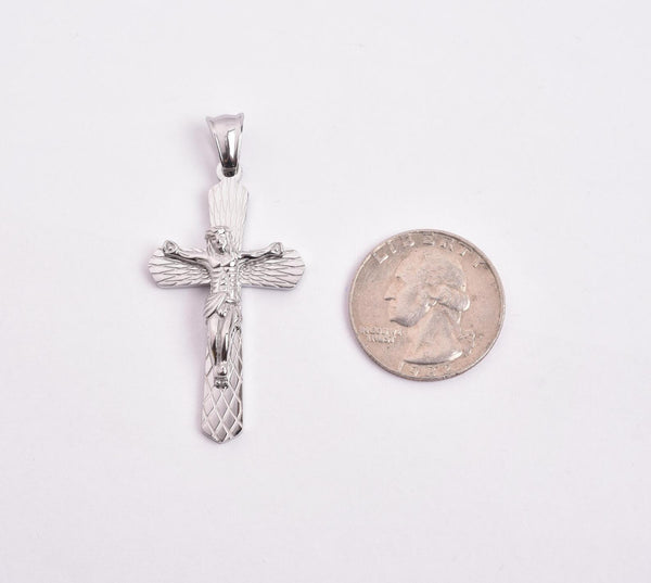 SP-1013,Stainless Steel Cross Pendant- gold or silver color, 25mm width, 50mm high, 6mm thick
