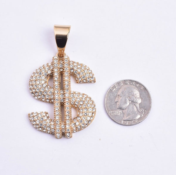 SP-1061, Stainless Steel Dollar Sign Pendant