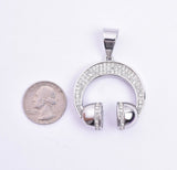 SP-1067, Stainless Steel Head-phone Pendant- gold or silver