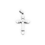 SP-112, Stainless Steel Small Cross Pendant-gold, silver or silver gold, 20mm width, 35mm high, 4mm thick
