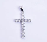 SP-1130, Stainless Steel Icy Cross Pendant-gold or silver color, 28mm width, 55mm high, 5mm thick