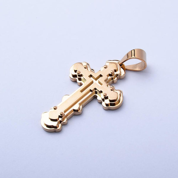 SP-115,Stainless Steel 3 size of Cross Pendant, gold, silver, rose gold or black color