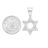 SP-1204, Stainless Steel David Star Pendant-gold or silver color, 20mm width, 40mm high, 2mm thick