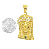SP-1210, Stainless Steel 3 size of Jesus head Pendant-gold or silver