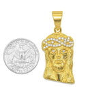 SP-1210, Stainless Steel 3 size of Jesus head Pendant-gold or silver