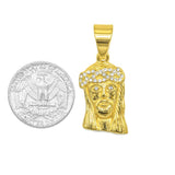 SP-1210, Stainless Steel 3 size of Jesus head Pendant-gold or silver