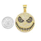 SP-1214, Stainless Steel Joker Face Pendant-gold black