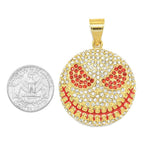 SP-1214, Stainless Steel Joker Face Pendant-gold black
