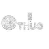 SP-1274, Stainless Steel "THUG" Word Pendant- gold color