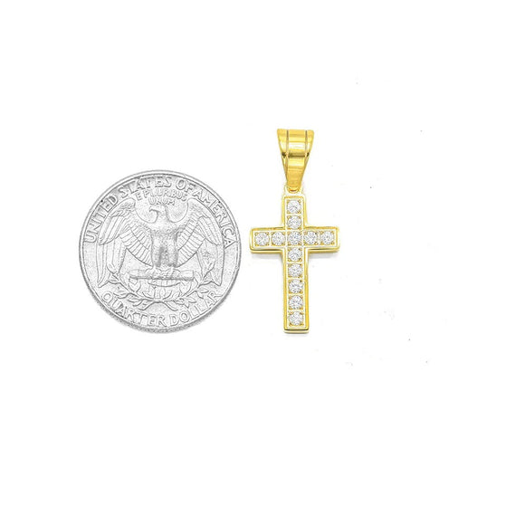 SP-1282, Stainless Steel 13x20mm Cross Pendant-gold or silver color
