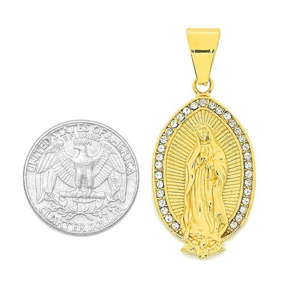 SP-1300, Stainless Steel Virgin Mary Pendant- gold or silver color