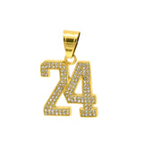 SP-1350, Stainless Steel 24 Sign Pendant, gold or silver color