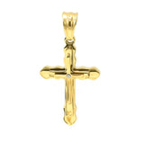 SP-1358, Stainless Steel Small Cross Pendant -gold or silver color, 18mm width, 33mm high, 4mm thick