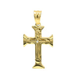 SP-1359, Stainless Steel small Cross Pendant- gold or silver, 28mm width, 33mm high, 4mm thick