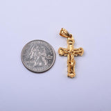SP-231,Stainless Steel Small Cross Pendant- gold, silver, or silver gold, 19mm width, 37mm high, 6mm thick
