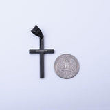 SP-240, Stainless Steel 2 size of Plain Cross Pendant-gold, silver or black color